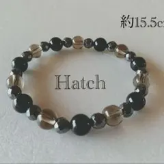 オニキスとスモーキークォーツとカットヘマタイトのパワーストーンブレスレット