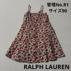 子供服　赤い花柄 ノースリーブワンピースRALPH LAUREN サイズ24M