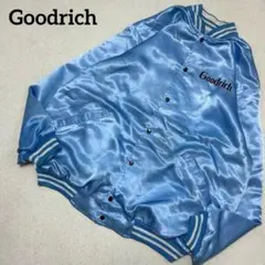 【希少】アメリカ輸入Goodrich サテンナイロンスタジャン企業系刺繍光沢