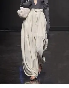 レザー ワイド パンツ 本革