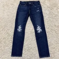 アバクロンビー&フィッチ　デニムパンツ　ジーンズ　スリム　スキニー　ダメージのサムネイル
