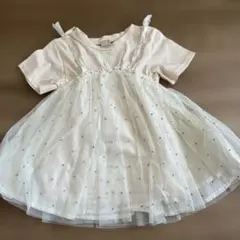 プティマイン ふんわりチュールドッキングTシャツ