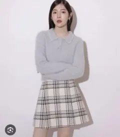 Rirandture ツイードチェックミニスカート