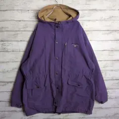 POLO SPORT フリース マウンテンパーカー 刺繍ロゴ XL パープル