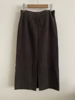 GALERIE VIE ダークグレー コーデュロイ タイトスカート