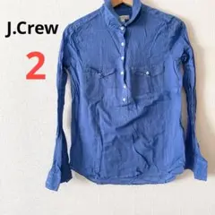 J.Crew 長袖シャツ 青　デニム　2⭐️海外古着