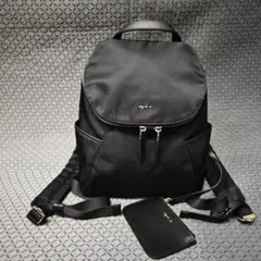 未使用✨アニエスベー リュック ナイロン ロゴ ゴールド金具 ポーチ付き 未使用✨アニエスベー リュック ナイロン ロゴ ゴールド金具