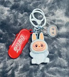 labubu キーホルダー ブルー ジャラジャラキーホルダー