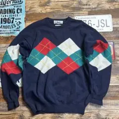 90s Pringle of Scotland ハロッズ別注 アーガイル　ニット