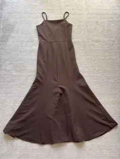 キャミワンピース　マーメイドスカート　ブラウン