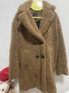 【美品】Bershka ボアコート テディジャケット ブラウン