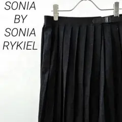 SONIA BY SONIA RYKIEL ひざ丈プリーツスカート 毛100%
