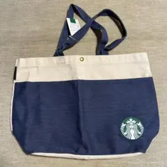 Starbucks トートバッグ ネイビー キャンバス地のサムネイル
