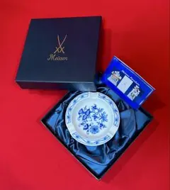 美品】マイセン ブルーオニオン 小皿 小鉢 小物入れ 箱付き 貝殻