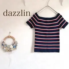dazzlin Tシャツ 半袖　カットソー ボーダー リブニット トップス　綿のサムネイル