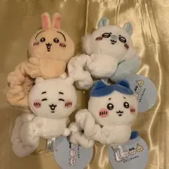 ちいかわ ぬいぐるみシュシュ ハチワレ うさぎ　モモンガ 全4種類 コンプリート