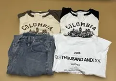 【これだけで完成！】y2k 夏服 ちびT クロップド丈 デニム