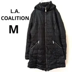 極暖ボア✨L.A. COALITION 中綿キルティングコート 黒 S フード付