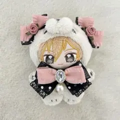 ぬい服 リボンセット ピンク×ブラックのサムネイル