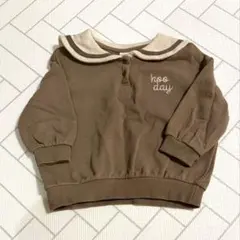 しまむら　hooday サンリオ　セーラー襟 トレーナー ブラウン