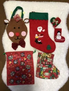 クリスマス飾り6点セット　手作り品3点含む