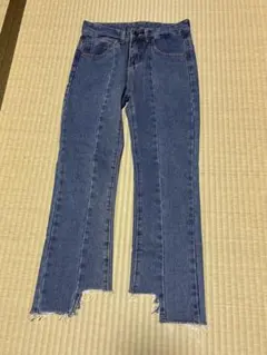 デニムパンツ カットオフ センターシーム