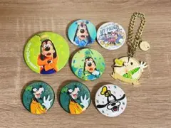 グーフィー 缶バッジ 7点セット ディズニーランド40周年 アンバサダーホテルのサムネイル