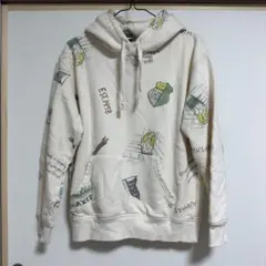 Hush Puppies パーカー 総柄 アイボリー