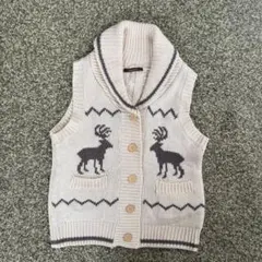 CIAOPANIC チャオパニックカウチンベスト　ニットベスト アイボリー M