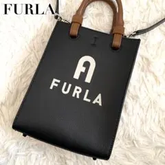 未使用級✨フルラ 現行 ショルダーバッグ 2way オポチュニティ レザー 黒