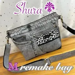 デニムリメイクバッグ（M）No.949☆ショルダーバッグ
