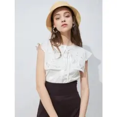 MERCURYDUO マーキュリーデュオ　2WAY襟付きラッフルブラウス