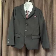 ELLE 黒スーツ（ネクタイ・ポケットチーフ付き）