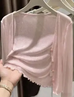 SHEIN INAWLY シングルブレスト カジュアル ニットカーディガンのサムネイル