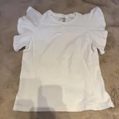 UNIQLO フリル袖 ホワイト Tシャツ S