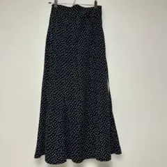 水玉模様　ロングマーメイドスカート