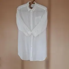 無印良品ホワイトシャツ リネン100%　【M】