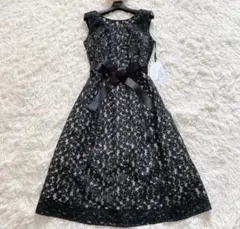 【美品】グレースコンチネンタル Aライン高級ワンピース ロング 花柄 総刺繍