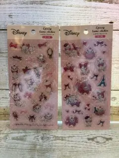 セリア　Disney マリー エポキシラメシール 2種セット