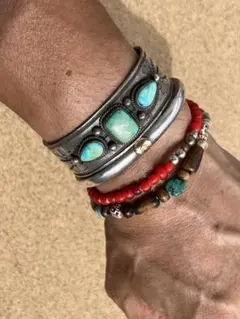 17-25cm天然石ターコイズウッドビーズシェルビーズブレスレットアンクレット