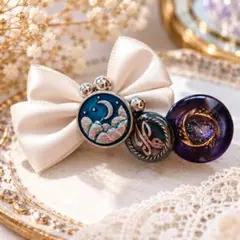 ✩.*№036 月の雫① レジン ヘアゴム ブローチ ハロウィン - メルカリ