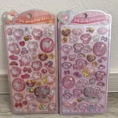正規品　うるちゅる　ベビー　ハローキティ マイメロディ ポップシール 2セット