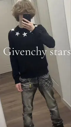 GIVENCHY スターパッチ クルーネック ニット ブラックのサムネイル