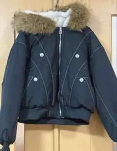 ファージャケットダウン裏起毛2WAYファー フードジャケット