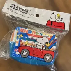 スヌーピー ポーチ 赤い車 キーホルダー付き