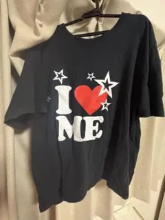 I LOVE ME プリントTシャツ ブラック M