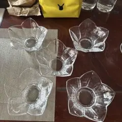 花型ガラスデザート椀 5個セット