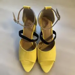 GU UNDERCOVER イエロー オープントゥ ハイヒール