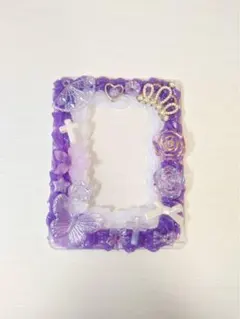ホイップデコ　ハンドメイド　トレカケース　紫