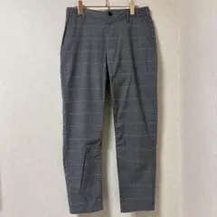 THE SHOP TK グレー チェック柄 スラックス パンツ　メンズ　Mのサムネイル
